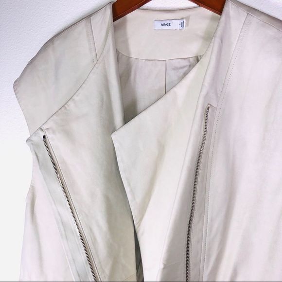 Vince White Lamb LeatherĀ SleevelessāVest - Picture 5 of 8